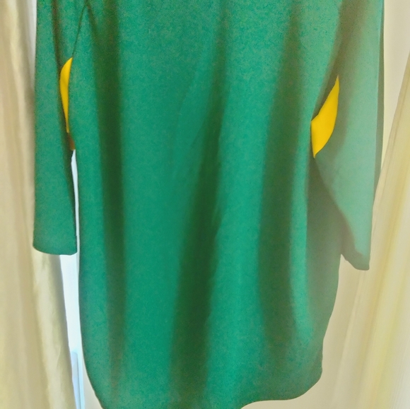 Oakland A's Athletics Vintage Jersey Mens Size XL Match Up Green Yellow 3/4 Zip - Picture 7 of 11